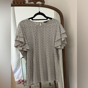 Black and white blouse